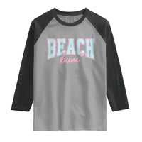 Beach Bum Raglan Shirt Summer Vacation Beach Lovers
