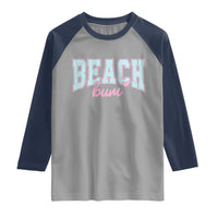 Beach Bum Raglan Shirt Summer Vacation Beach Lovers