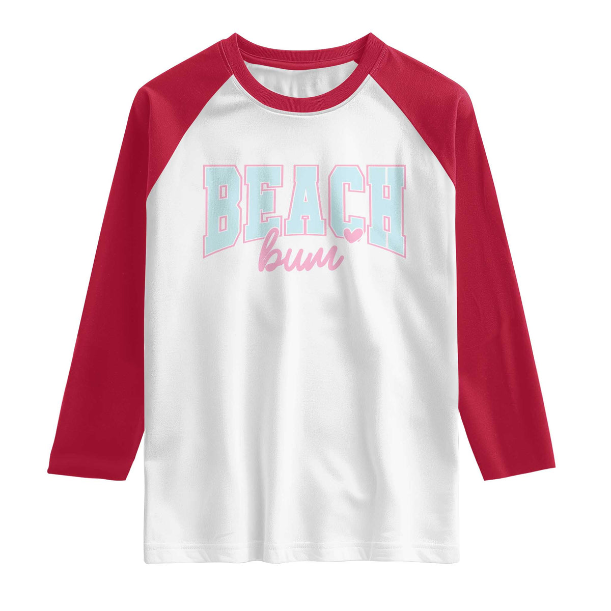 Beach Bum Raglan Shirt Summer Vacation Beach Lovers