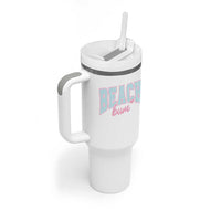 Beach Bum Tumbler With Handle Summer Vacation Beach Lovers