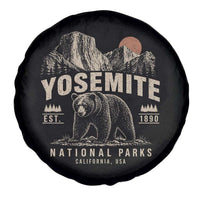 Vintage Yosemite National Park Spare Tire Cover Retro Bear Nature Wildlife Forest