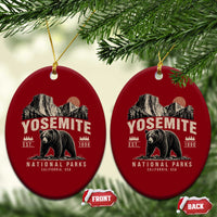 Vintage Yosemite National Park Ceramic Ornament Retro Bear Nature Wildlife Forest