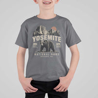 Vintage Yosemite National Park T Shirt For Kid Retro Bear Nature Wildlife Forest
