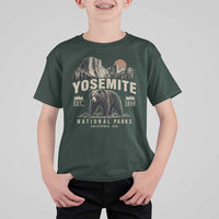 Vintage Yosemite National Park T Shirt For Kid Retro Bear Nature Wildlife Forest
