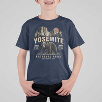 Vintage Yosemite National Park T Shirt For Kid Retro Bear Nature Wildlife Forest