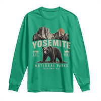 Vintage Yosemite National Park Long Sleeve Shirt Retro Bear Nature Wildlife Forest
