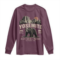 Vintage Yosemite National Park Long Sleeve Shirt Retro Bear Nature Wildlife Forest