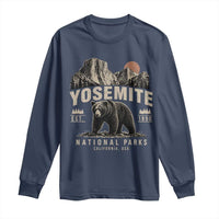 Vintage Yosemite National Park Long Sleeve Shirt Retro Bear Nature Wildlife Forest