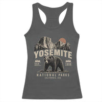Vintage Yosemite National Park Racerback Tank Top Retro Bear Nature Wildlife Forest