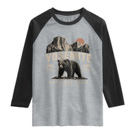 Vintage Yosemite National Park Raglan Shirt Retro Bear Nature Wildlife Forest