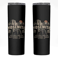 Vintage Yosemite National Park Skinny Tumbler Retro Bear Nature Wildlife Forest