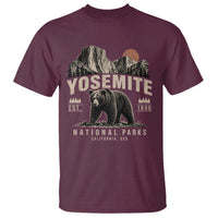 Vintage Yosemite National Park T Shirt Retro Bear Nature Wildlife Forest