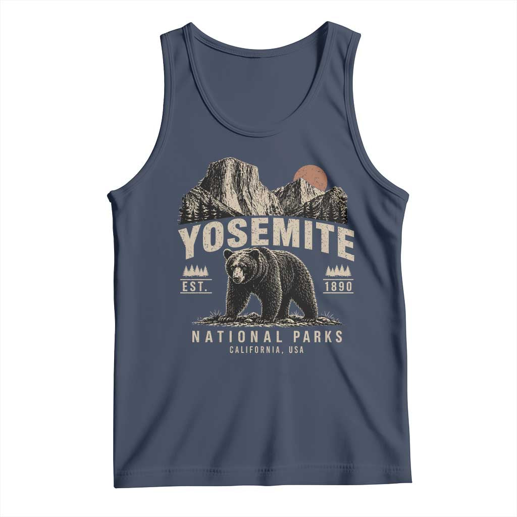 Vintage Yosemite National Park Tank Top Retro Bear Nature Wildlife Forest