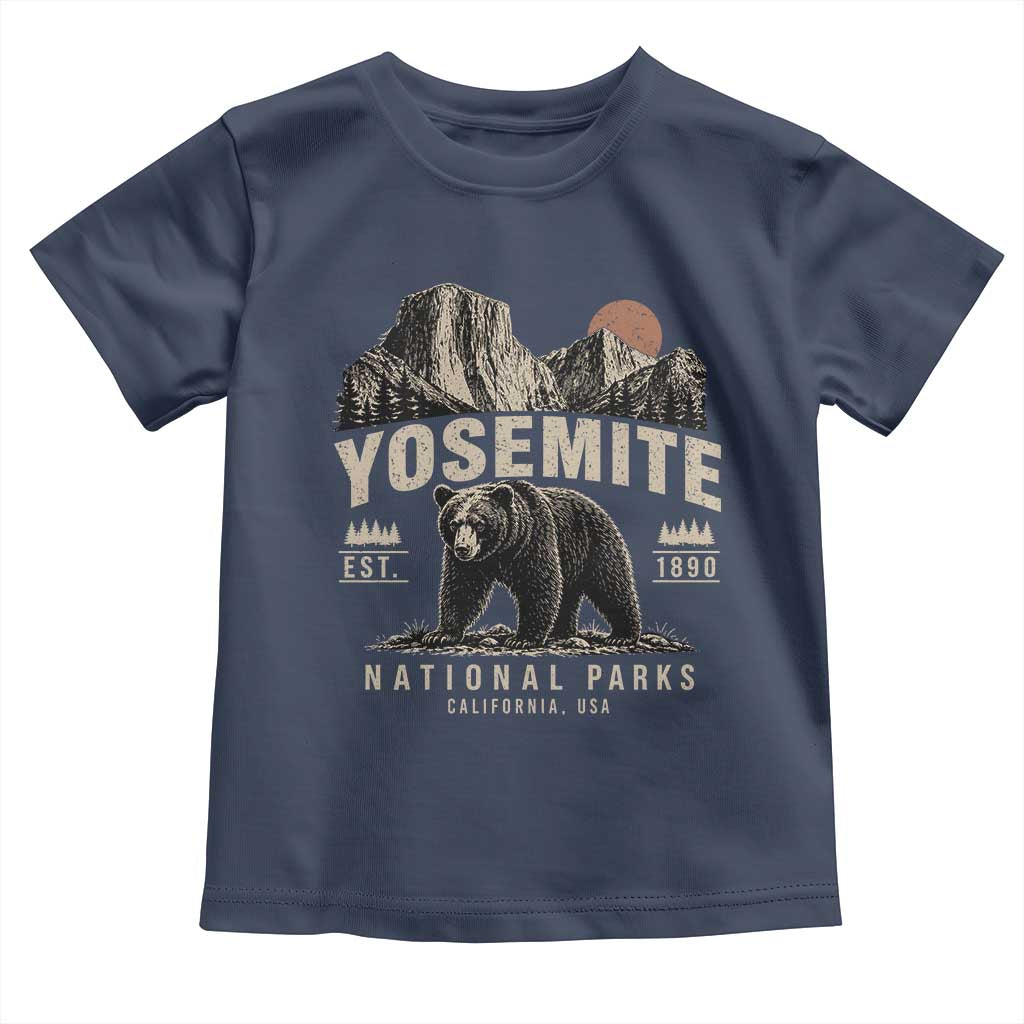 Vintage Yosemite National Park Toddler T Shirt Retro Bear Nature Wildlife Forest