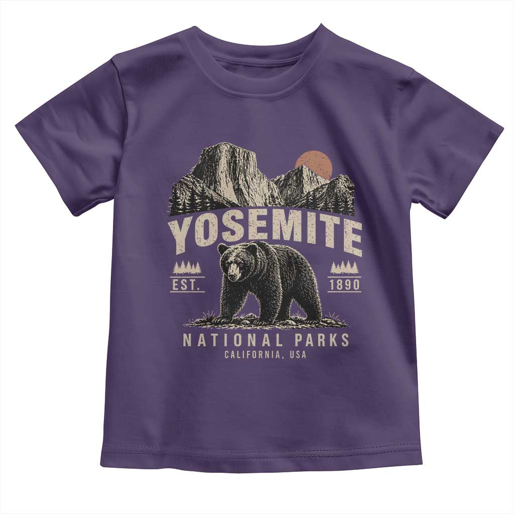 Vintage Yosemite National Park Toddler T Shirt Retro Bear Nature Wildlife Forest