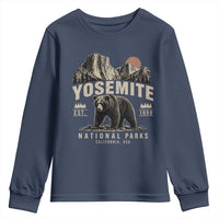 Vintage Yosemite National Park Youth Sweatshirt Retro Bear Nature Wildlife Forest