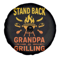 Grandpa Is Grilling Spare Tire Cover Funny Fathers Day BBQ