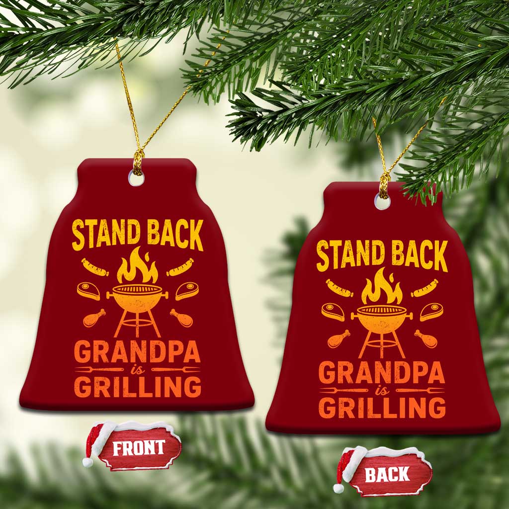 Grandpa Is Grilling Ceramic Ornament Funny Fathers Day BBQ
