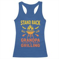Grandpa Is Grilling Racerback Tank Top Funny Fathers Day BBQ
