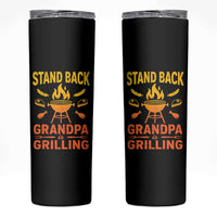 Grandpa Is Grilling Skinny Tumbler Funny Fathers Day BBQ