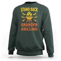 Grandpa Is Grilling Sweatshirt Funny Fathers Day BBQ