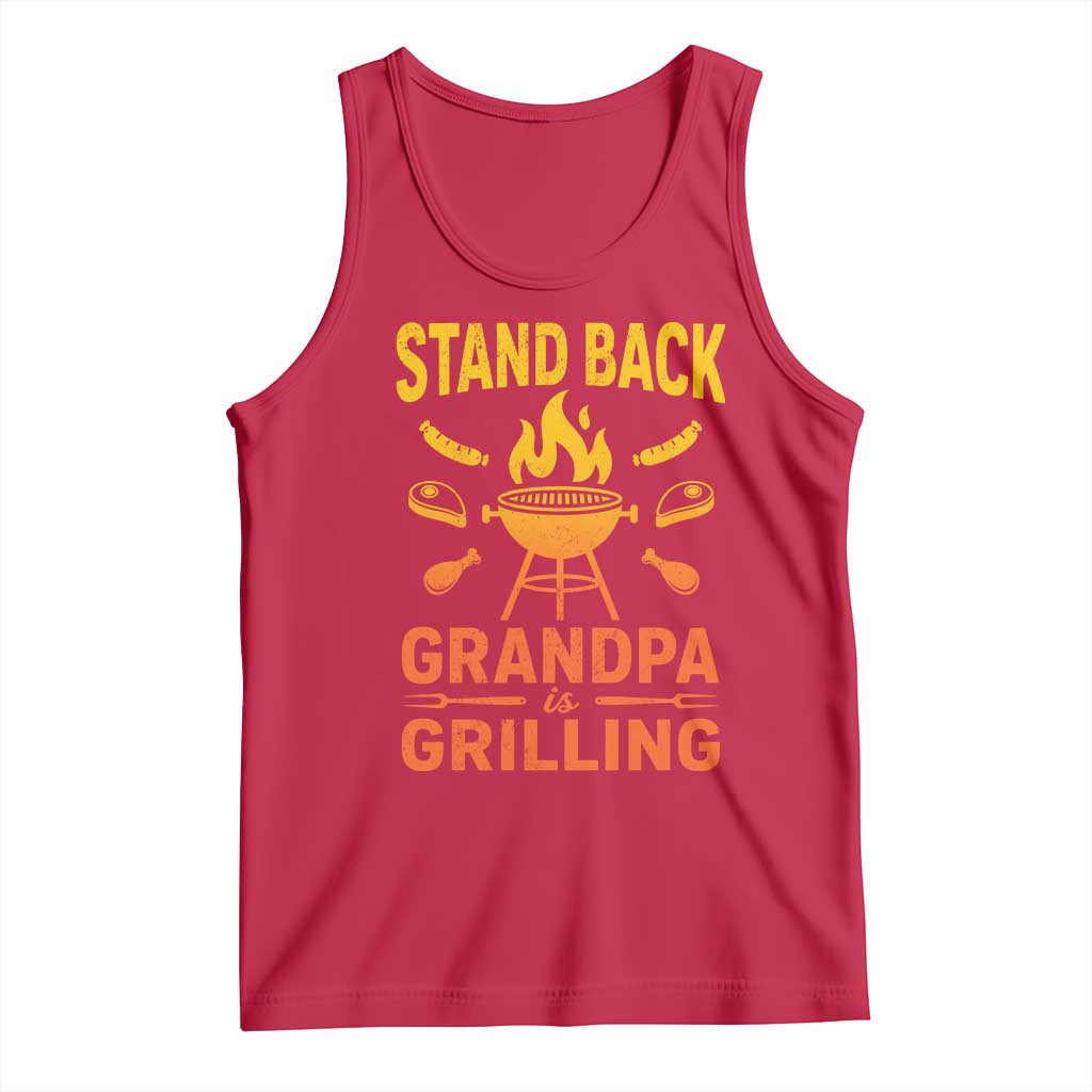 Grandpa Is Grilling Tank Top Funny Fathers Day BBQ