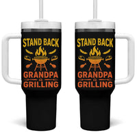Grandpa Is Grilling Tumbler With Handle Funny Fathers Day BBQ