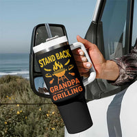 Grandpa Is Grilling Tumbler With Handle Funny Fathers Day BBQ