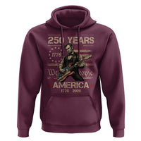Abraham Lincoln Playing Guitar 250th Anniversary Hoodie 250 Years 1776 2026 4th July USA Flag We The People