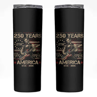 Abraham Lincoln Playing Guitar 250th Anniversary Skinny Tumbler 250 Years 1776 2026 4th July USA Flag We The People