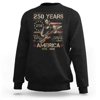 Abraham Lincoln Playing Guitar 250th Anniversary Sweatshirt 250 Years 1776 2026 4th July USA Flag We The People