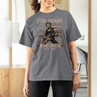 Abraham Lincoln Playing Guitar 250th Anniversary T Shirt For Women 250 Years 1776 2026 4th July USA Flag We The People
