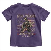 Abraham Lincoln Playing Guitar 250th Anniversary Toddler T Shirt 250 Years 1776 2026 4th July USA Flag We The People