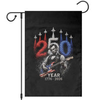 Vintage Abraham Lincoln Abe Lincoln Playing Guitar 250 Years Garden Flag 1776 2026 Humor Patriotic