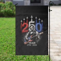 Vintage Abraham Lincoln Abe Lincoln Playing Guitar 250 Years Garden Flag 1776 2026 Humor Patriotic