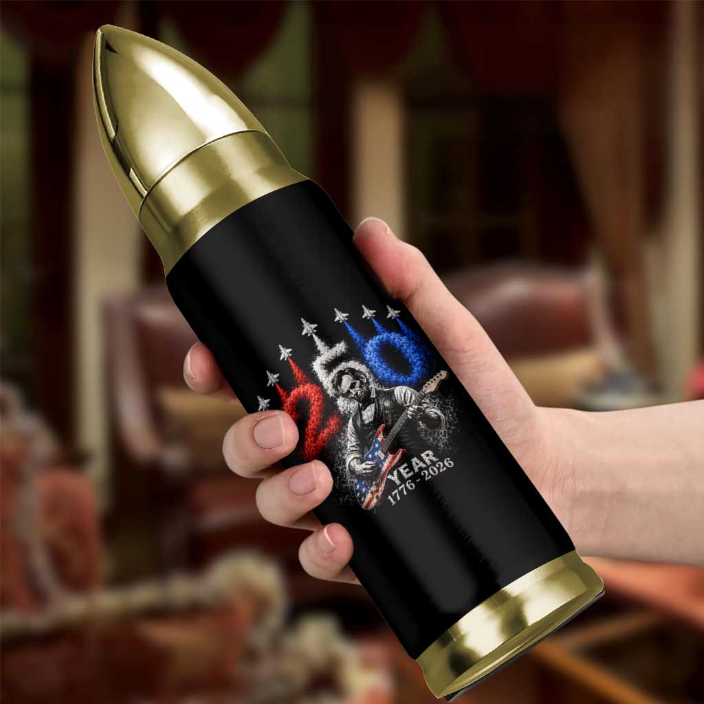 Vintage Abraham Lincoln Abe Lincoln Playing Guitar 250 Years Bullet Tumbler 1776 2026 Humor Patriotic