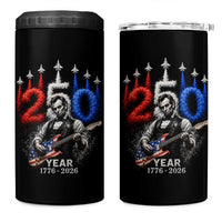 Vintage Abraham Lincoln Abe Lincoln Playing Guitar 250 Years 4 in 1 Can Cooler Tumbler 1776 2026 Humor Patriotic