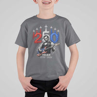 Vintage Abraham Lincoln Abe Lincoln Playing Guitar 250 Years T Shirt For Kid 1776 2026 Humor Patriotic