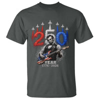 Vintage Abraham Lincoln Abe Lincoln Playing Guitar 250 Years T Shirt 1776 2026 Humor Patriotic