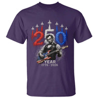 Vintage Abraham Lincoln Abe Lincoln Playing Guitar 250 Years T Shirt 1776 2026 Humor Patriotic