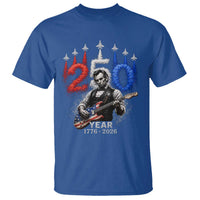 Vintage Abraham Lincoln Abe Lincoln Playing Guitar 250 Years T Shirt 1776 2026 Humor Patriotic