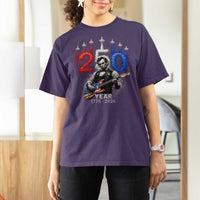 Vintage Abraham Lincoln Abe Lincoln Playing Guitar 250 Years T Shirt For Women 1776 2026 Humor Patriotic