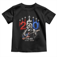 Vintage Abraham Lincoln Abe Lincoln Playing Guitar 250 Years Toddler T Shirt 1776 2026 Humor Patriotic
