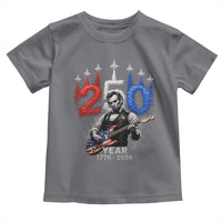Vintage Abraham Lincoln Abe Lincoln Playing Guitar 250 Years Toddler T Shirt 1776 2026 Humor Patriotic