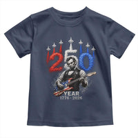 Vintage Abraham Lincoln Abe Lincoln Playing Guitar 250 Years Toddler T Shirt 1776 2026 Humor Patriotic