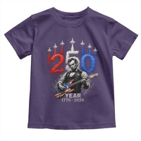 Vintage Abraham Lincoln Abe Lincoln Playing Guitar 250 Years Toddler T Shirt 1776 2026 Humor Patriotic