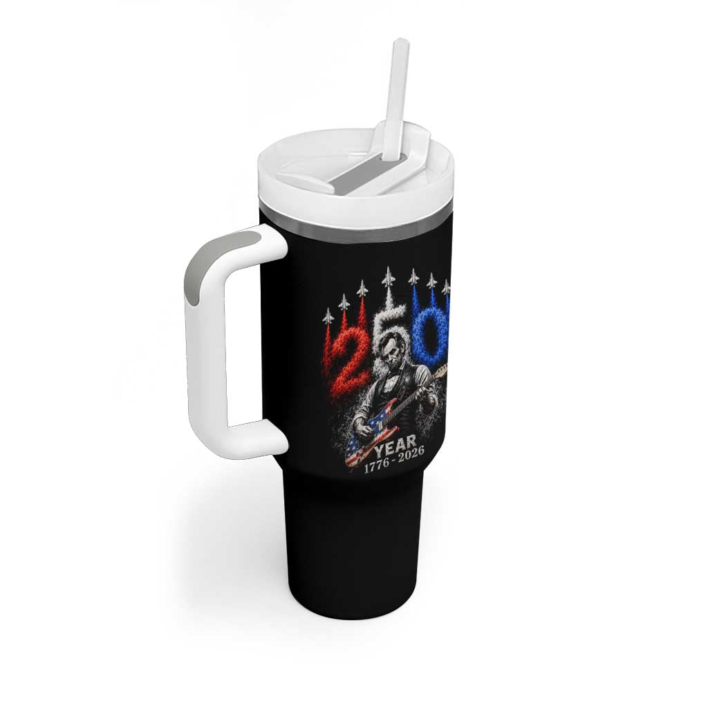 Vintage Abraham Lincoln Abe Lincoln Playing Guitar 250 Years Tumbler With Handle 1776 2026 Humor Patriotic