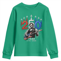 Vintage Abraham Lincoln Abe Lincoln Playing Guitar 250 Years Youth Sweatshirt 1776 2026 Humor Patriotic