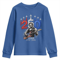 Vintage Abraham Lincoln Abe Lincoln Playing Guitar 250 Years Youth Sweatshirt 1776 2026 Humor Patriotic