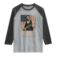 Vintage Abraham Lincoln Abe Lincoln Playing Guitar 250 Years Raglan Shirt 1776 2026 Humor Patriotic USA Flag